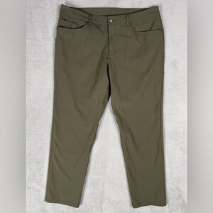 Lululemon ABC Classic Fit 5 Pocket Warpstreme Pants Mens 38x31 Army Green M5ADES